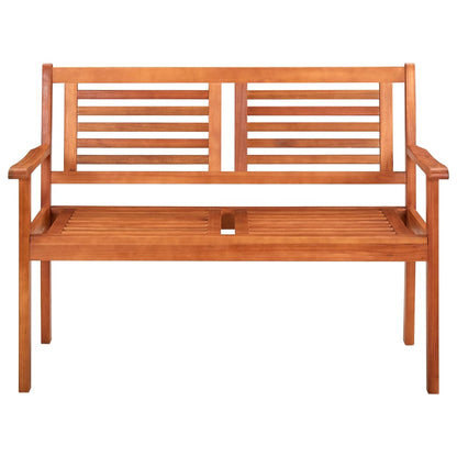vidaXL 2-Seater Garden Bench 120 cm Solid Eucalyptus Wood - Brown - 120 x 60 x 89 cm