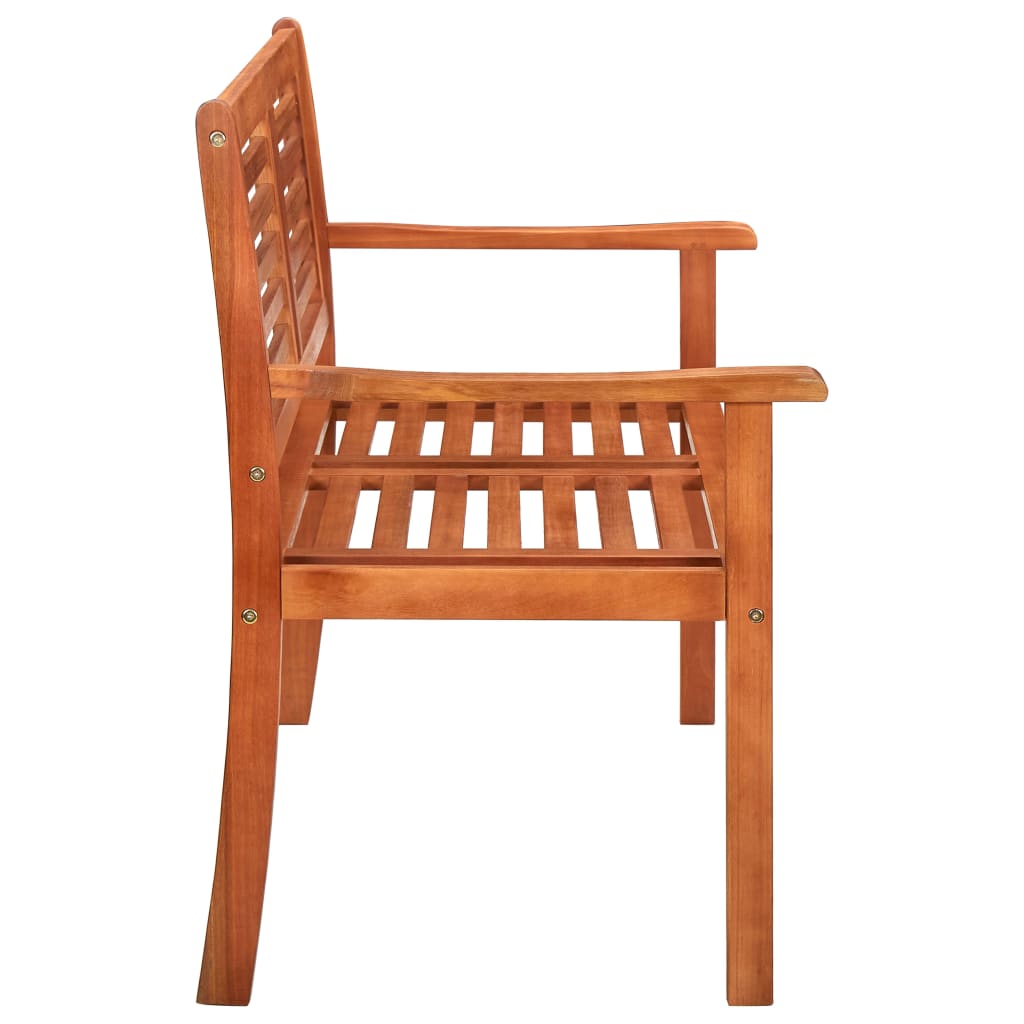 vidaXL 2-Seater Garden Bench 120 cm Solid Eucalyptus Wood - Brown - 120 x 60 x 89 cm