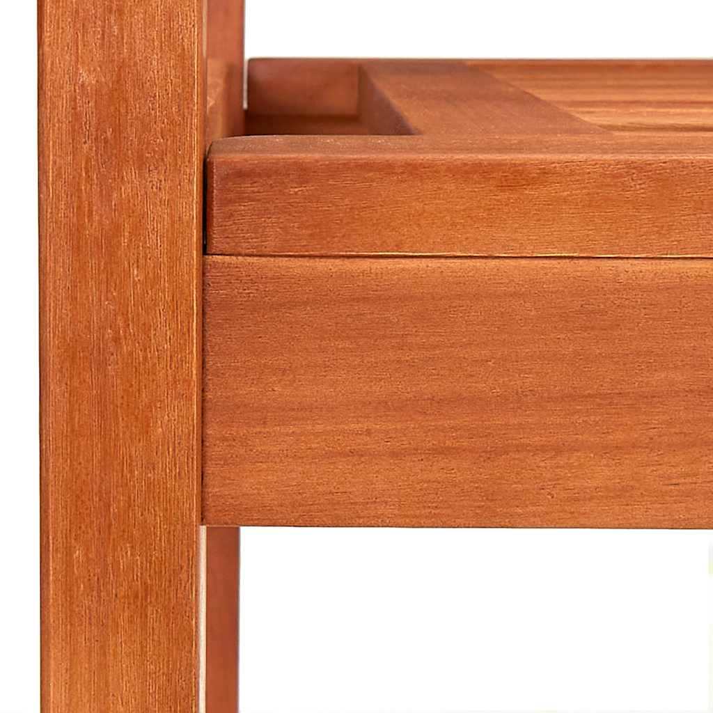 vidaXL 2-Seater Garden Bench 120 cm Solid Eucalyptus Wood - Brown - 120 x 60 x 89 cm