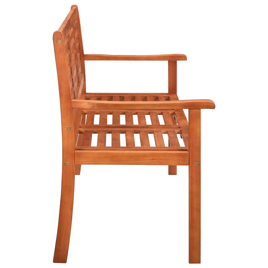 vidaXL 3-Seater Garden Bench 150 cm Solid Eucalyptus Wood - Brown - 150 x 60 x 89 cm