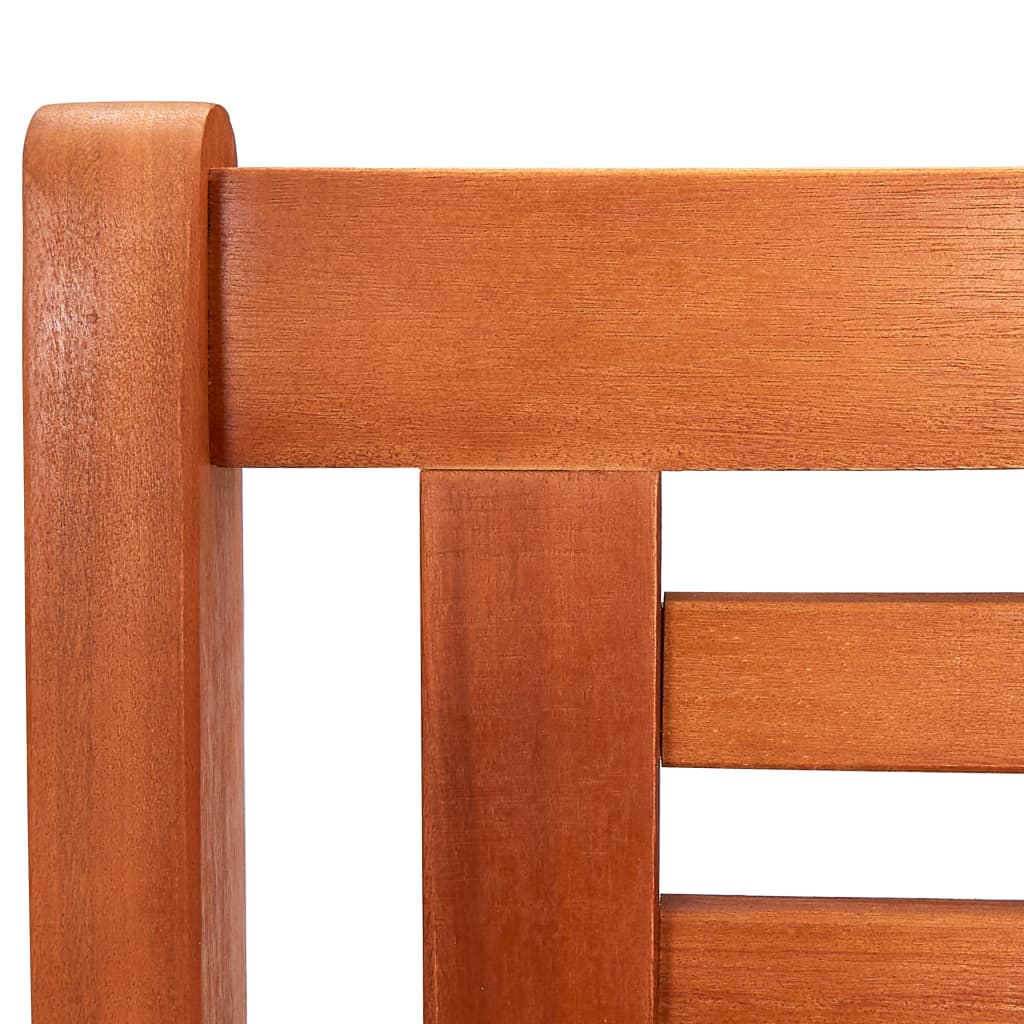 vidaXL 3-Seater Garden Bench 150 cm Solid Eucalyptus Wood - Brown - 150 x 60 x 89 cm