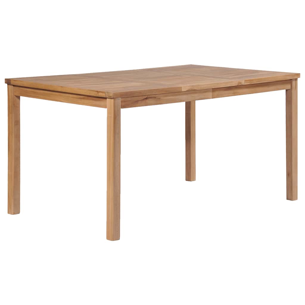 vidaXL Garden Table 150x90x77 cm Solid Teak Wood - Brown