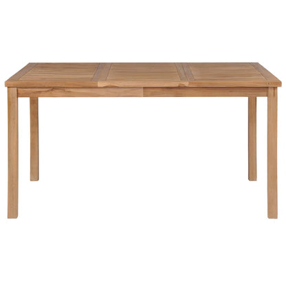 vidaXL Garden Table 150x90x77 cm Solid Teak Wood - Brown