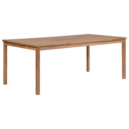 vidaXL Garden Table 200x100x77 cm Solid Teak Wood - Brown