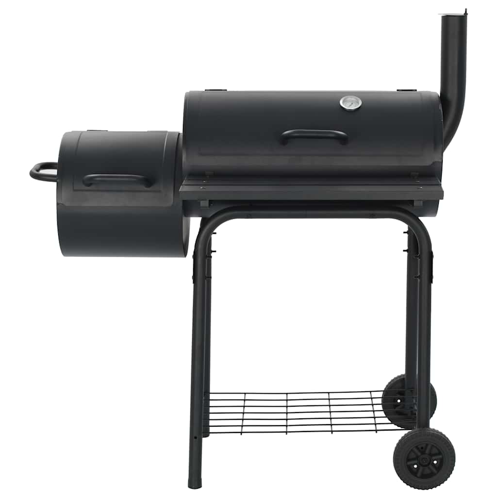 vidaXL Classic Charcoal BBQ Offset Smoker - Black - 12229