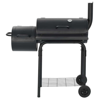 vidaXL Classic Charcoal BBQ Offset Smoker - Black - 12229
