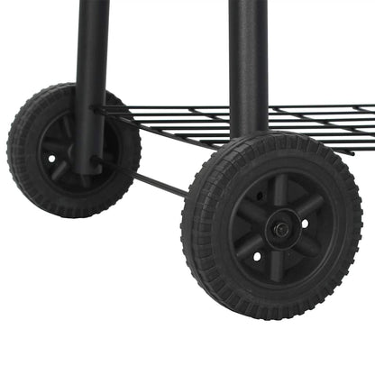 vidaXL Classic Charcoal BBQ Offset Smoker - Black - 12229
