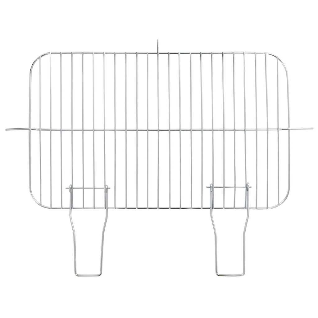 vidaXL Charcoal BBQ Stand with Wheels - Black