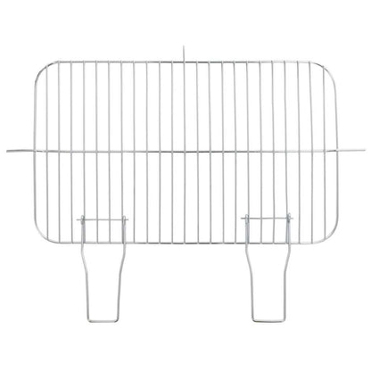 vidaXL Charcoal BBQ Stand with Wheels - Black