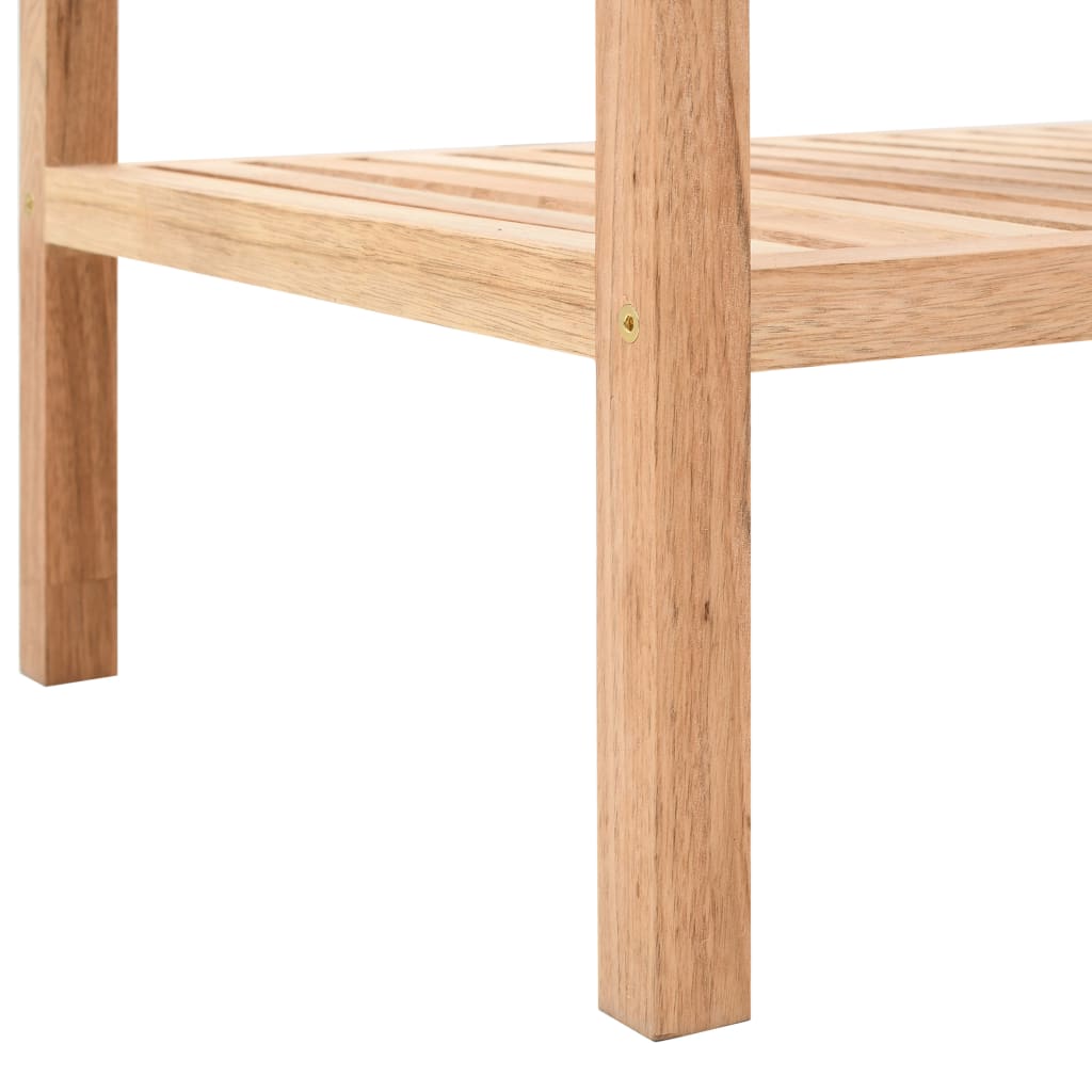 vidaXL Bathroom Shelf Solid Walnut Wood 100x40x65 cm - Beige