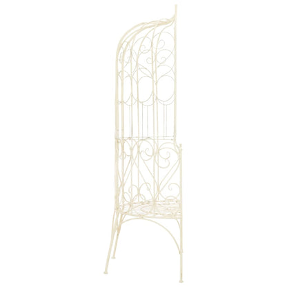vidaXL Garden Bench 95 cm Iron Antique White