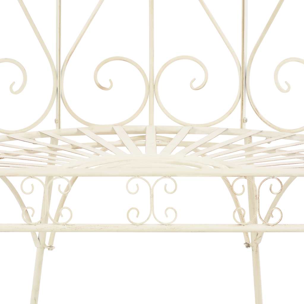 vidaXL Garden Bench 95 cm Iron Antique White