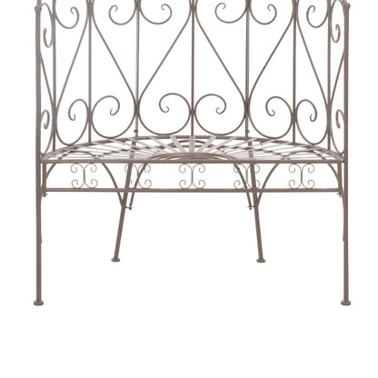 vidaXL Garden Bench 95 cm Iron Antique Brown