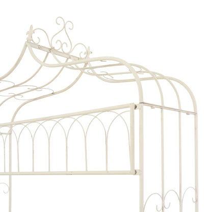 vidaXL Garden Bench 122 cm Iron Antique White
