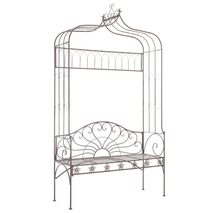 vidaXL Garden Bench 122 cm Iron Antique Brown