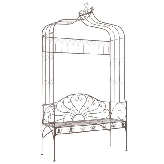 vidaXL Garden Bench 122 cm Iron Antique Brown