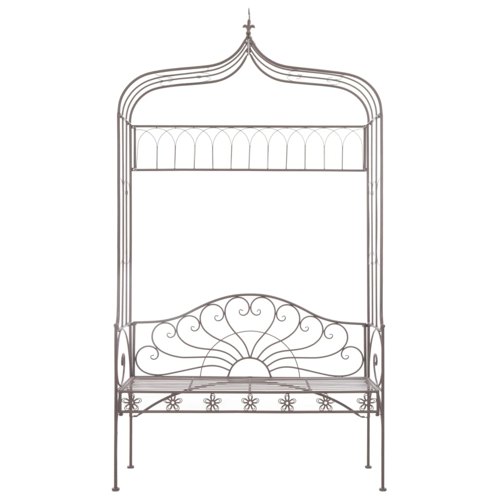 vidaXL Garden Bench 122 cm Iron Antique Brown