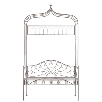 vidaXL Garden Bench 122 cm Iron Antique Brown