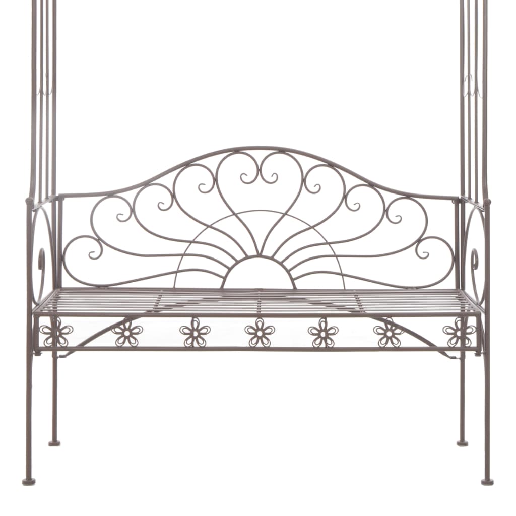vidaXL Garden Bench 122 cm Iron Antique Brown