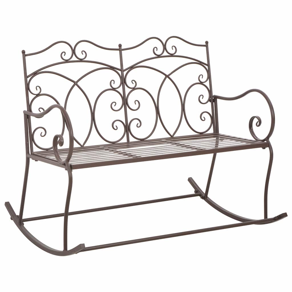 vidaXL Garden Bench 104 cm Iron Antique Brown