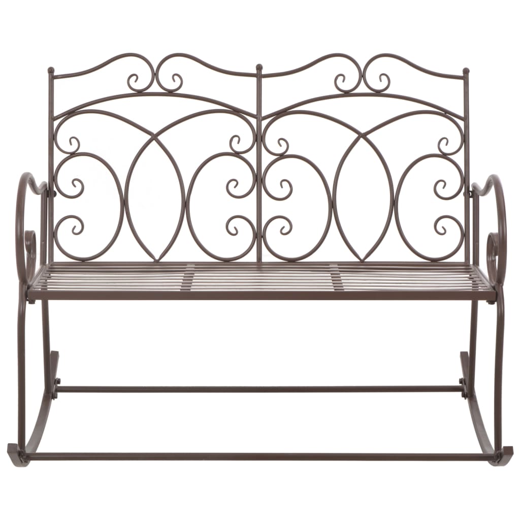 vidaXL Garden Bench 104 cm Iron Antique Brown