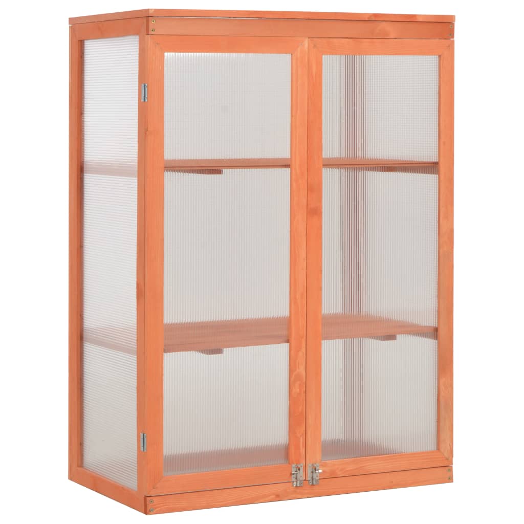 vidaXL Greenhouse Wood 75x47x109 cm - Brown