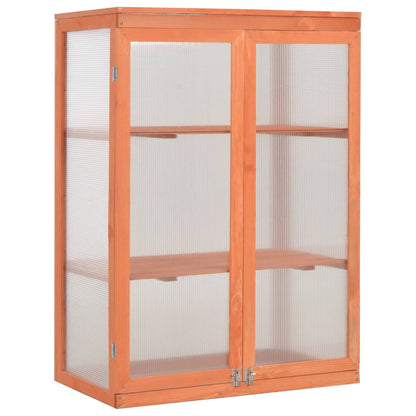 vidaXL Greenhouse Wood 75x47x109 cm - Brown