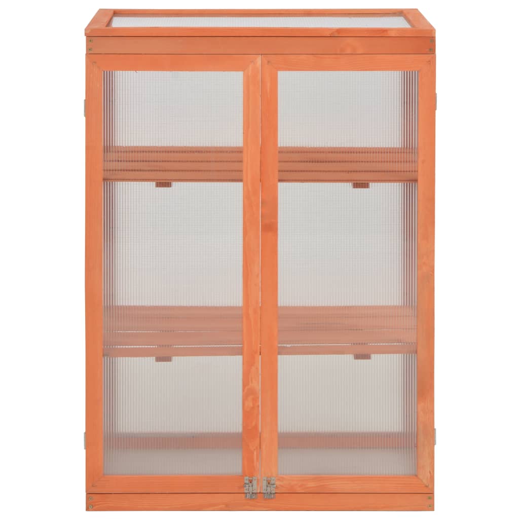 vidaXL Greenhouse Wood 75x47x109 cm - Brown
