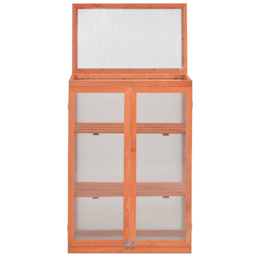 vidaXL Greenhouse Wood 75x47x109 cm - Brown