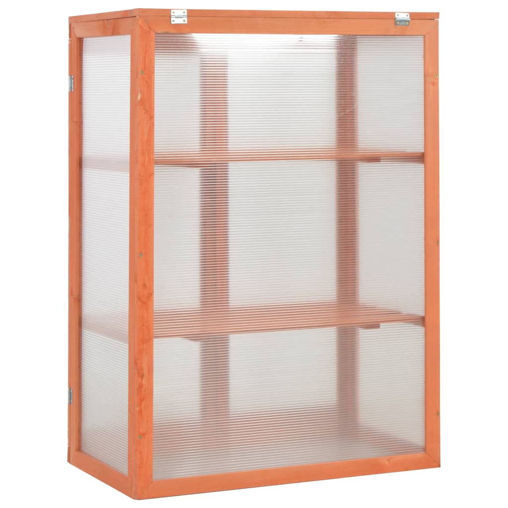 vidaXL Greenhouse Wood 75x47x109 cm - Brown