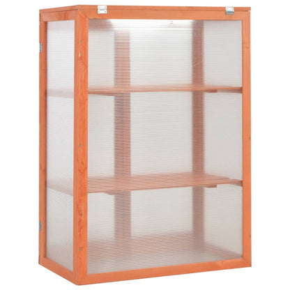 vidaXL Greenhouse Wood 75x47x109 cm - Brown