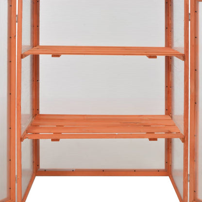 vidaXL Greenhouse Wood 75x47x109 cm - Brown