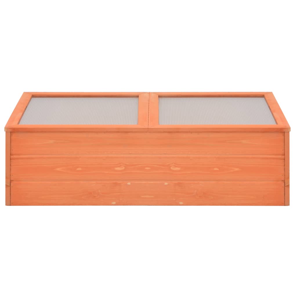 vidaXL Greenhouse | Natural wood | Wood and PC board | 100x50x34 cm - Brown