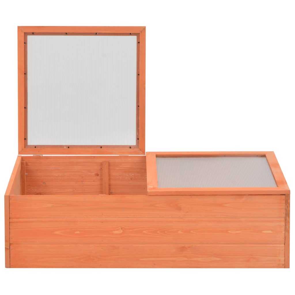 vidaXL Greenhouse | Natural wood | Wood and PC board | 100x50x34 cm - Brown