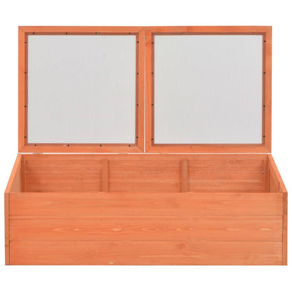 vidaXL Greenhouse | Natural wood | Wood and PC board | 100x50x34 cm - Brown