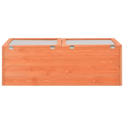 vidaXL Greenhouse | Natural wood | Wood and PC board | 100x50x34 cm - Brown