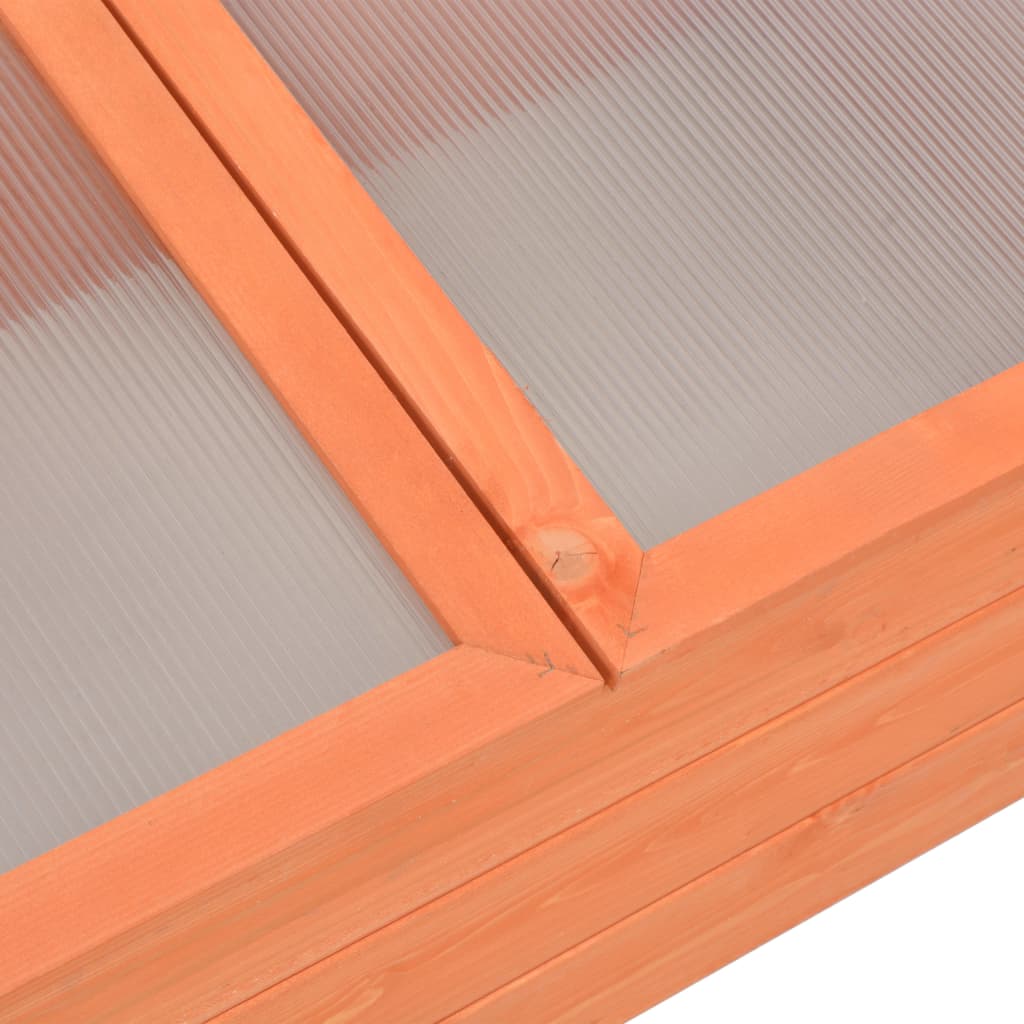 vidaXL Greenhouse | Natural wood | Wood and PC board | 100x50x34 cm - Brown