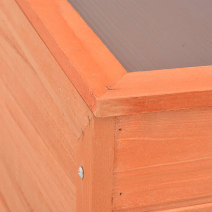 vidaXL Greenhouse | Natural wood | Wood and PC board | 100x50x34 cm - Brown