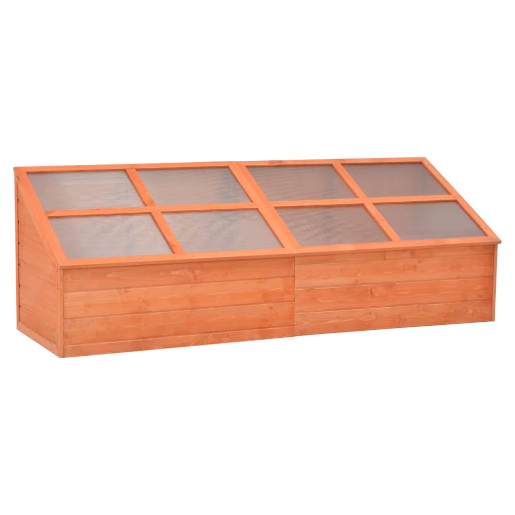 vidaXL Greenhouse | Natural Wood Tone | Wood | Large | Foldable | Greenhouse - Brown - 180 x 57 x 62 cm