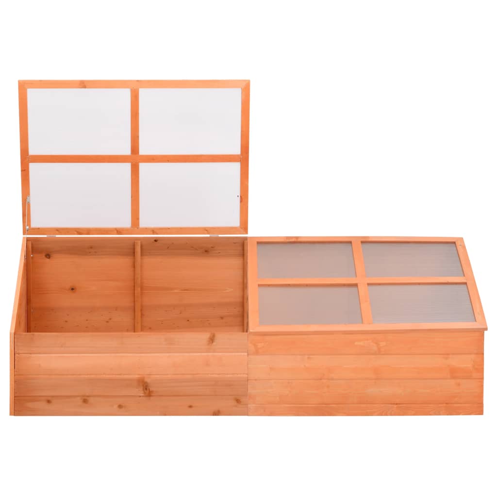 vidaXL Greenhouse | Natural Wood Tone | Wood | Large | Foldable | Greenhouse - Brown - 180 x 57 x 62 cm
