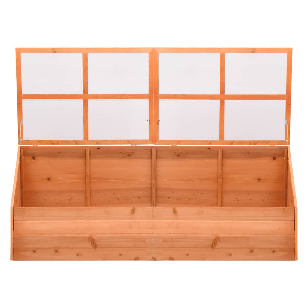 vidaXL Greenhouse | Natural Wood Tone | Wood | Large | Foldable | Greenhouse - Brown - 180 x 57 x 62 cm