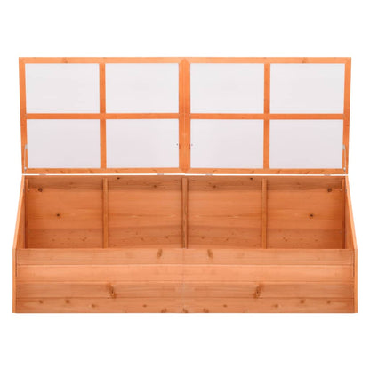 vidaXL Greenhouse | Natural Wood Tone | Wood | Large | Foldable | Greenhouse - Brown - 180 x 57 x 62 cm