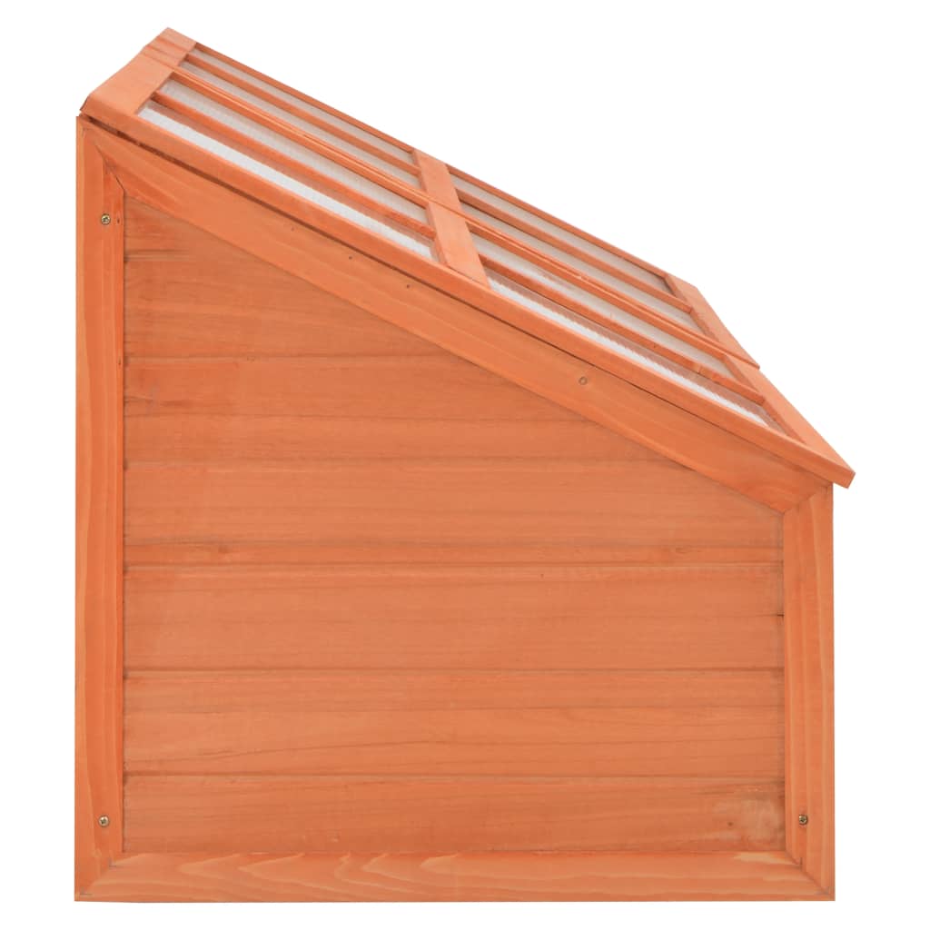 vidaXL Greenhouse | Natural Wood Tone | Wood | Large | Foldable | Greenhouse - Brown - 180 x 57 x 62 cm