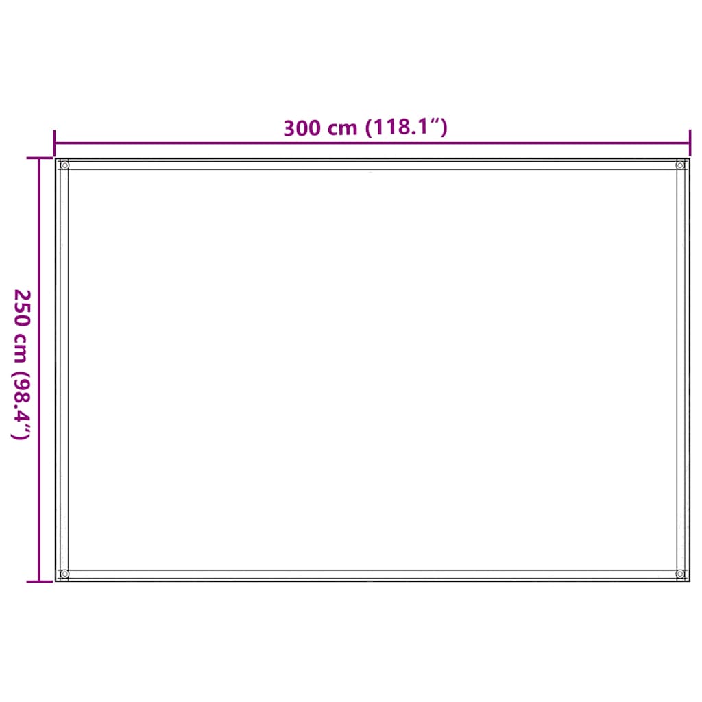 133638 vidaXL Tent Carpet 250x300 cm HDPE Green - Gre - 300 x 250 cm