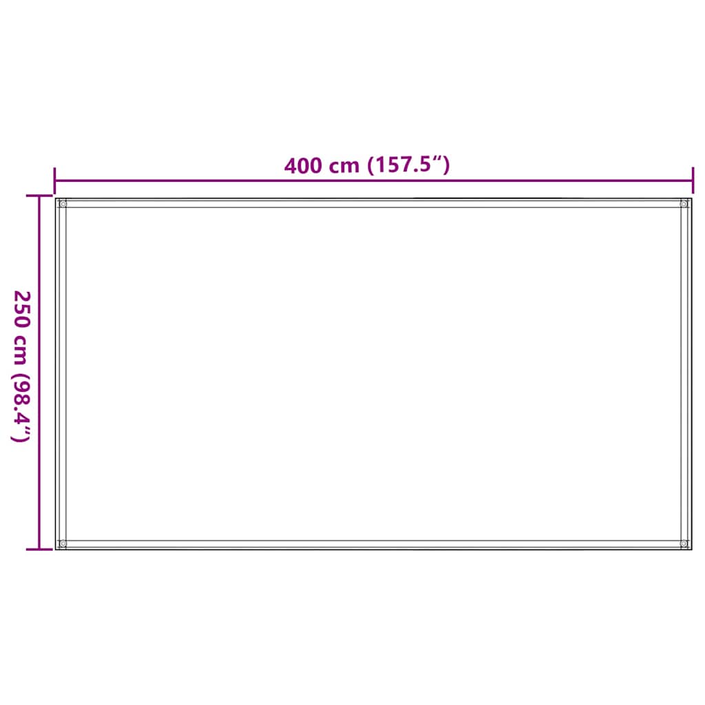 vidaXL Tent Carpet 250x400 cm HDPE Dark Green - Gre - 400 x 250 cm