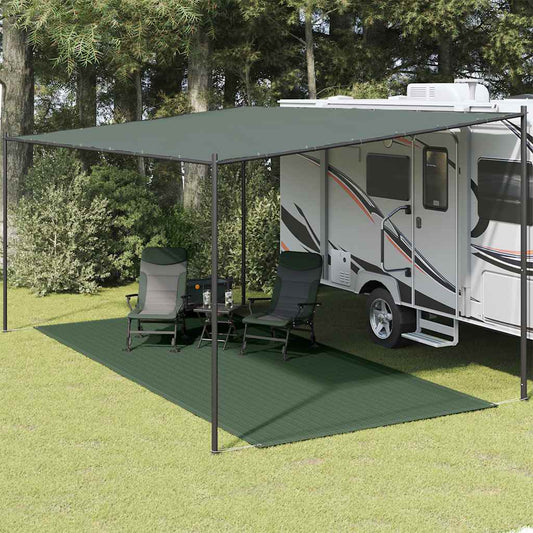 133640 vidaXL Tent Carpet 250x500 cm HDPE Green - Gre - 500 x 250 cm