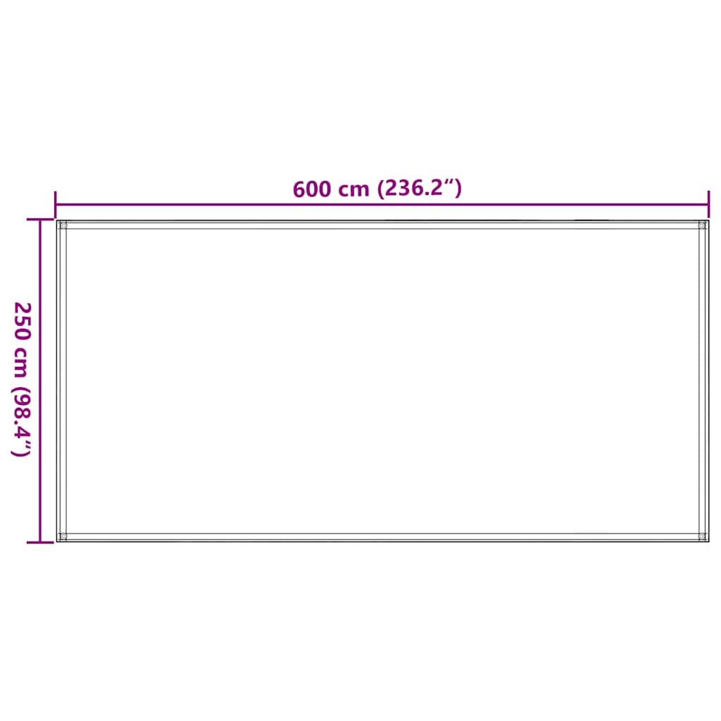 133641 vidaXL Tent Carpet 250x600 cm HDPE Green - Gre - 600 x 250 cm