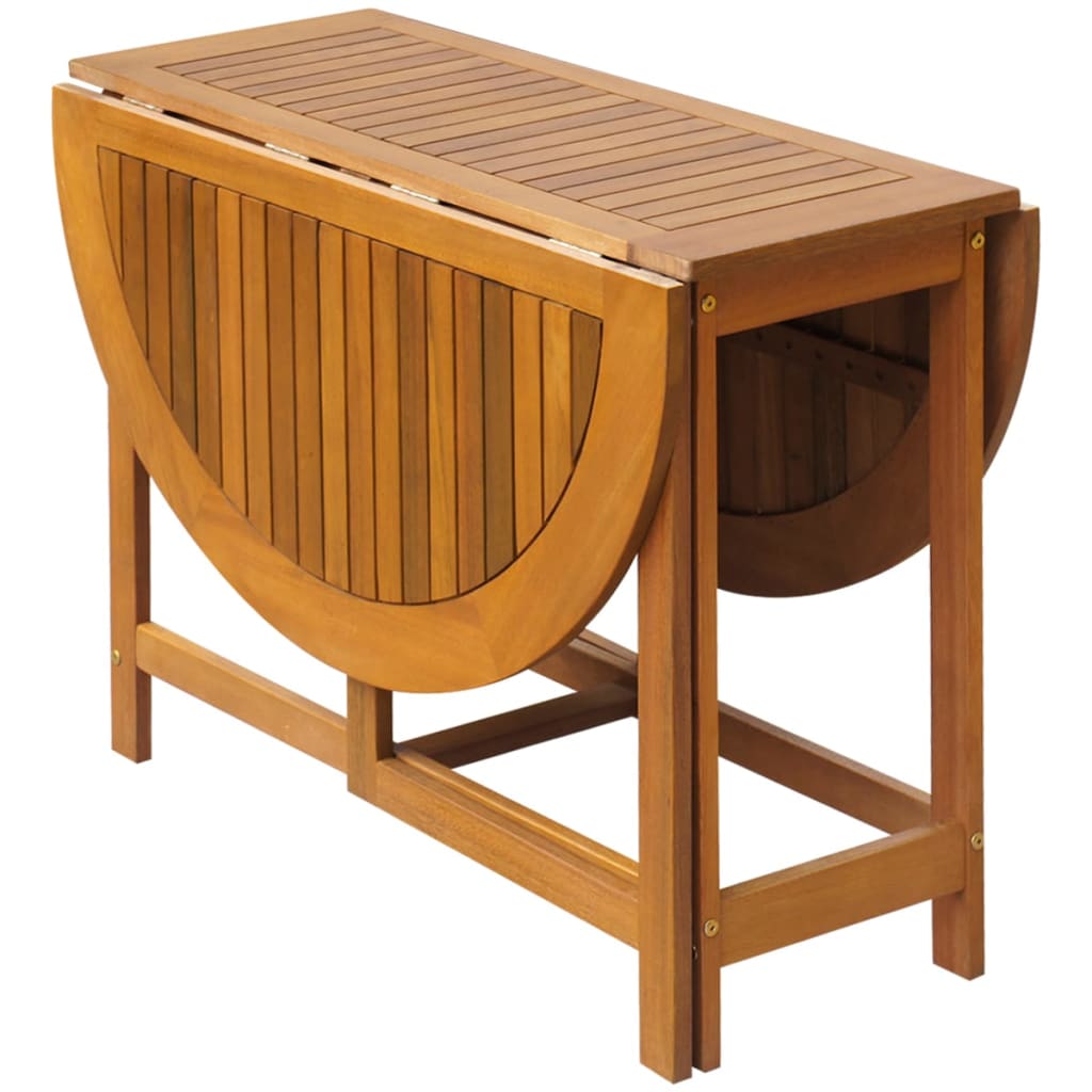 vidaXL 5 Piece Folding Outdoor Dining Set Solid Acacia Wood - Brown