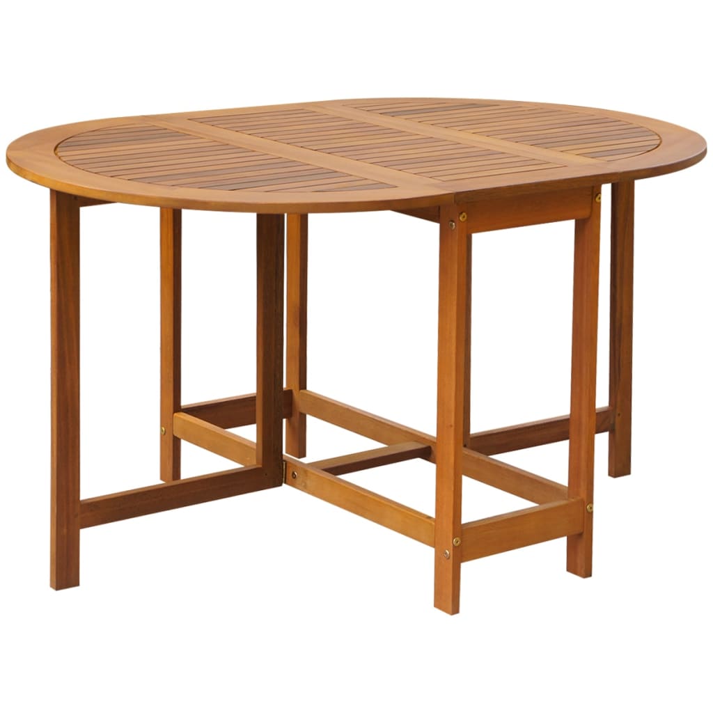 vidaXL 5 Piece Folding Outdoor Dining Set Solid Acacia Wood - Brown