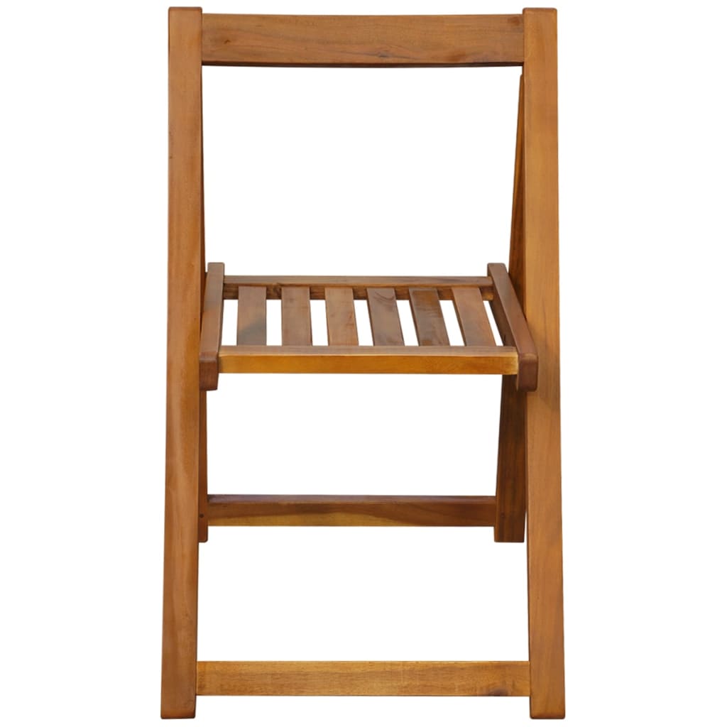 vidaXL 5 Piece Folding Outdoor Dining Set Solid Acacia Wood - Brown